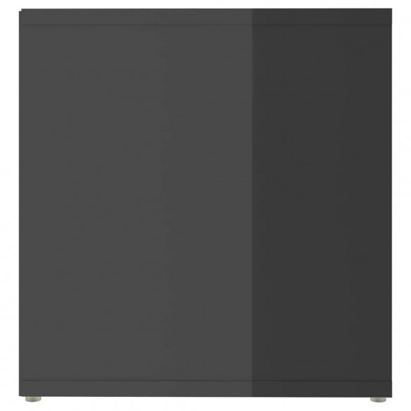 Meuble TV Gris brillant 72x35x36,5 cm Aggloméré