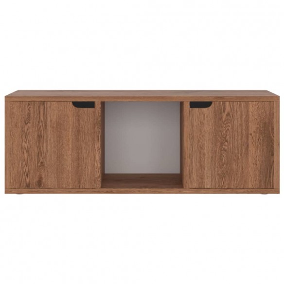 Meuble TV Chêne marron 88,5x27,5x30,5 cm Aggloméré