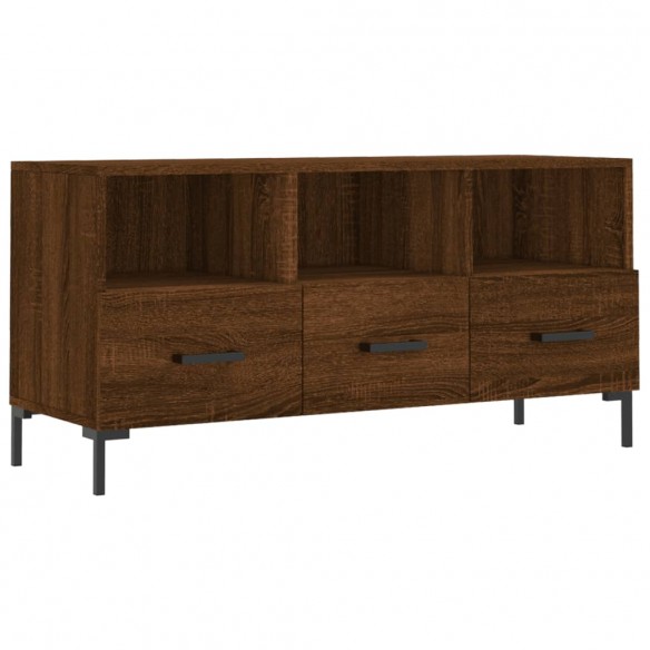 Meuble TV chêne marron 102x36x50 cm bois d'ingénierie