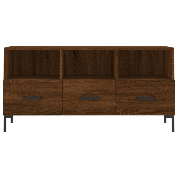 Meuble TV chêne marron 102x36x50 cm bois d'ingénierie