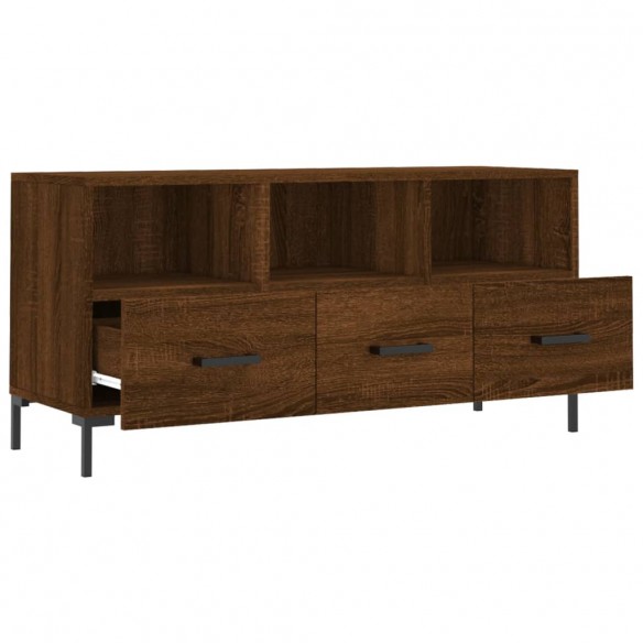 Meuble TV chêne marron 102x36x50 cm bois d'ingénierie