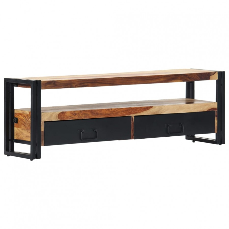 Meuble TV 120x30x40 cm Bois de Sesham solide