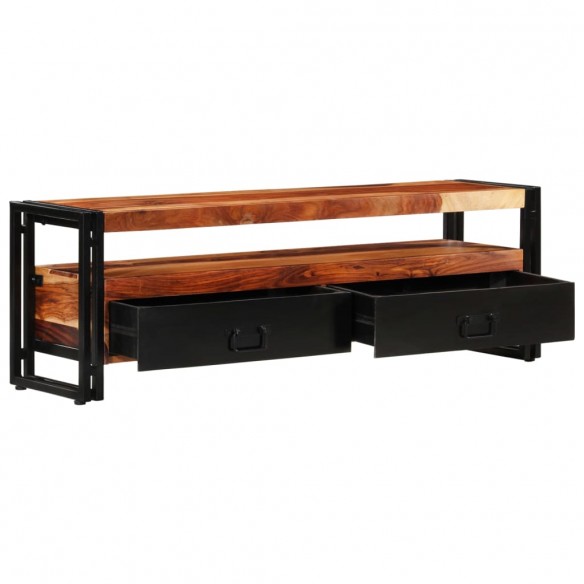 Meuble TV 120x30x40 cm Bois de Sesham solide