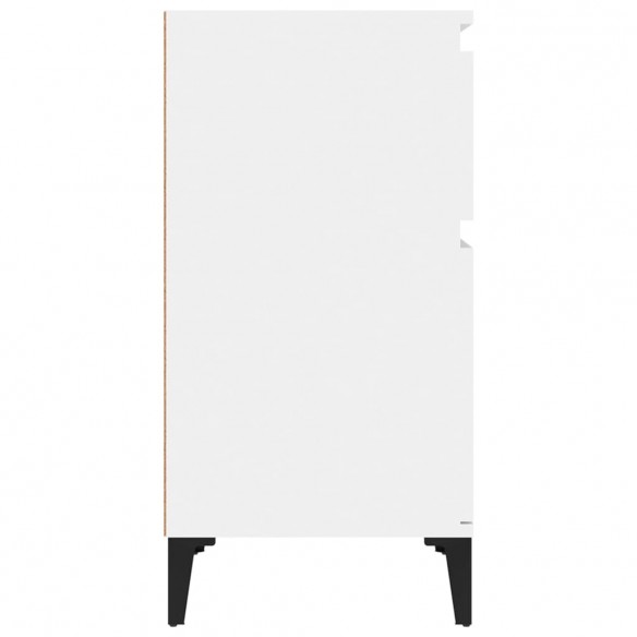 Tables de chevet 2 pcs blanc brillant 40x35x70 cm