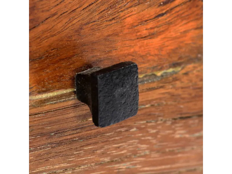 Table de chevet 40 x 30 x 50 cm Bois de récupération et acier