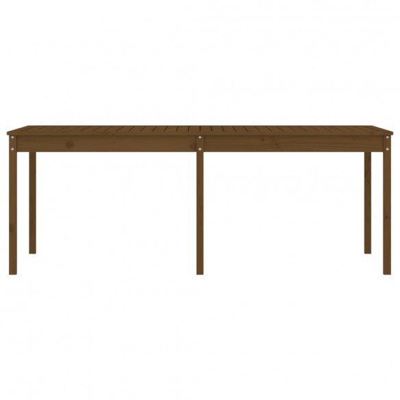 Table de jardin marron miel 203,5x100x76 cm bois massif de pin