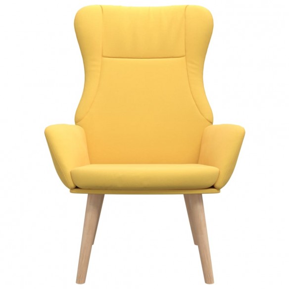 Chaise de relaxation Jaune moutarde Tissu