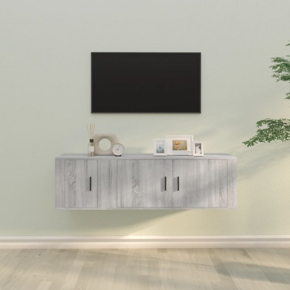 Ensemble de meubles TV 2 pcs Sonoma gris Bois d'ingénierie