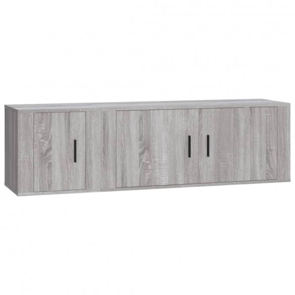 Ensemble de meubles TV 2 pcs Sonoma gris Bois d'ingénierie