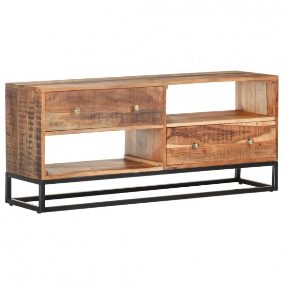 Meuble TV 120x30x50 cm Bois d'acacia brut