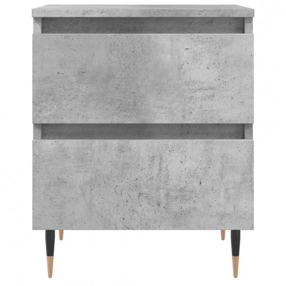 Table de chevet gris béton 40x35x50 cm bois d’ingénierie