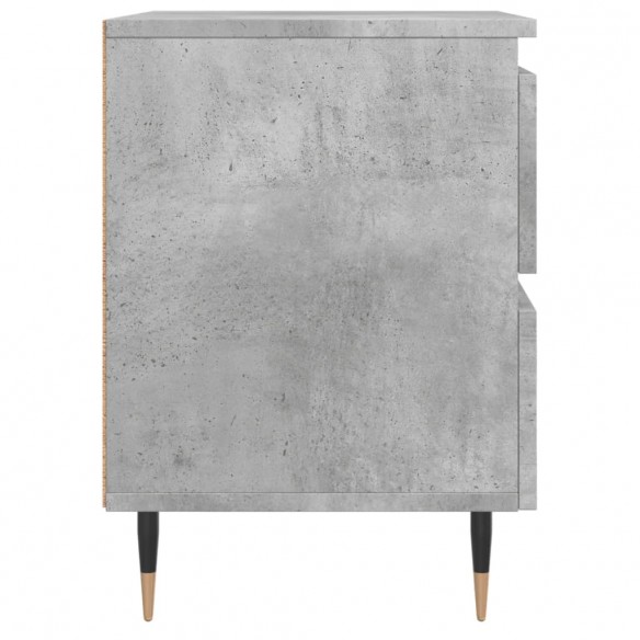 Table de chevet gris béton 40x35x50 cm bois d’ingénierie