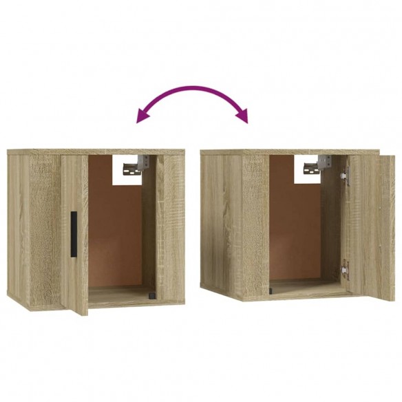 Ensemble de meubles TV 2 pcs chêne sonoma bois d'ingénierie