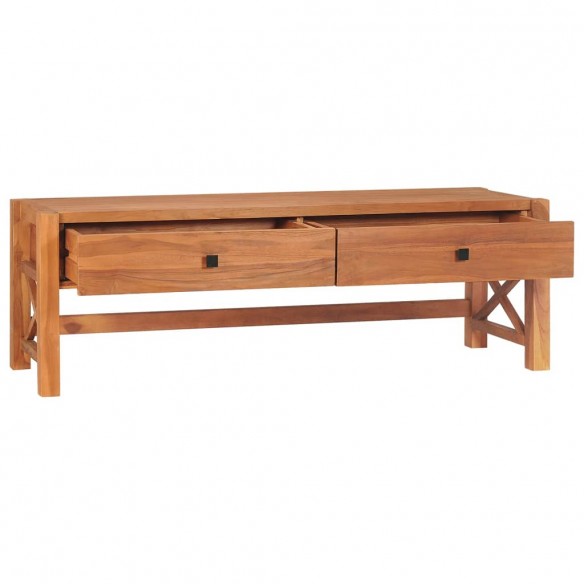 Meuble TV avec tiroirs 120x40x45 cm bois de teck solide