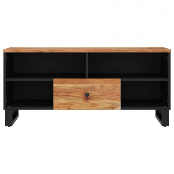 Meuble TV 100x33x46 cm bois d'acacia solide et d'ingénierie