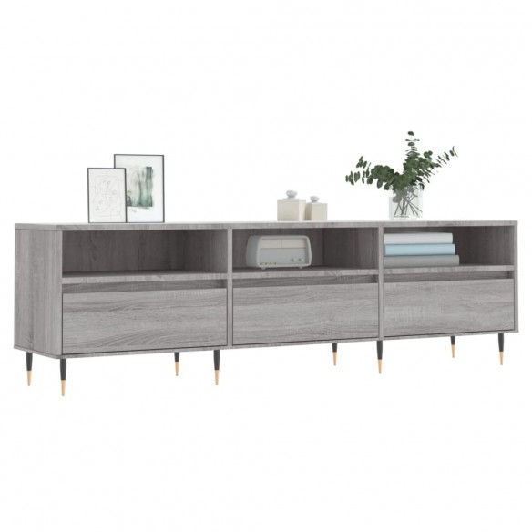 Meuble TV sonoma gris 150x30x44,5 cm bois d'ingénierie