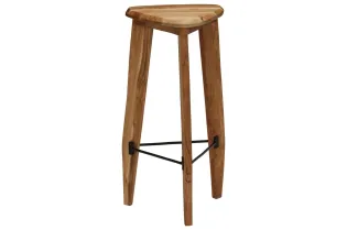 Tabourets de bar lot de 2 bois d'acacia massif 2