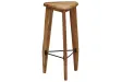 Tabourets de bar lot de 2 bois d'acacia massif