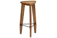 Tabourets de bar lot de 2 bois d'acacia massif