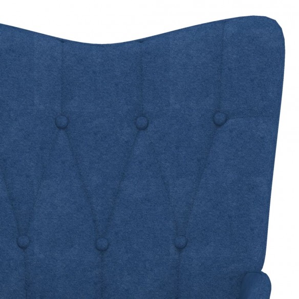 Chaise de relaxation Bleu Tissu