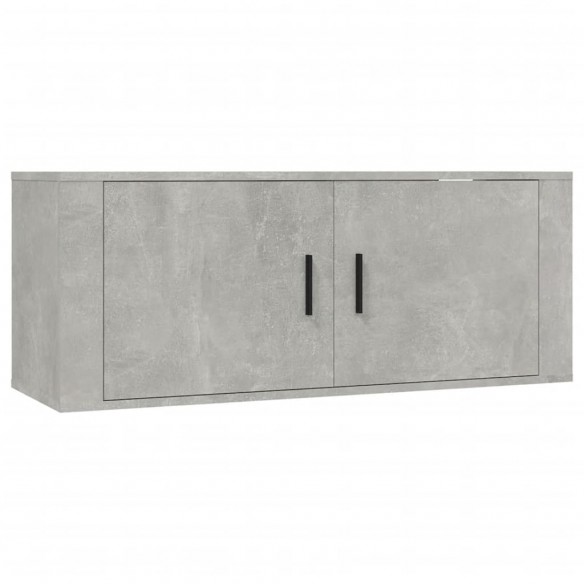 Ensemble de meubles TV 2 pcs gris béton bois d'ingénierie