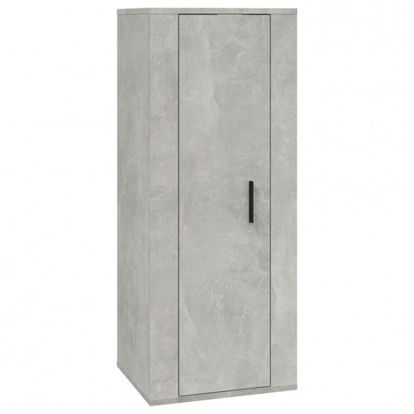 Ensemble de meubles TV 2 pcs gris béton bois d'ingénierie