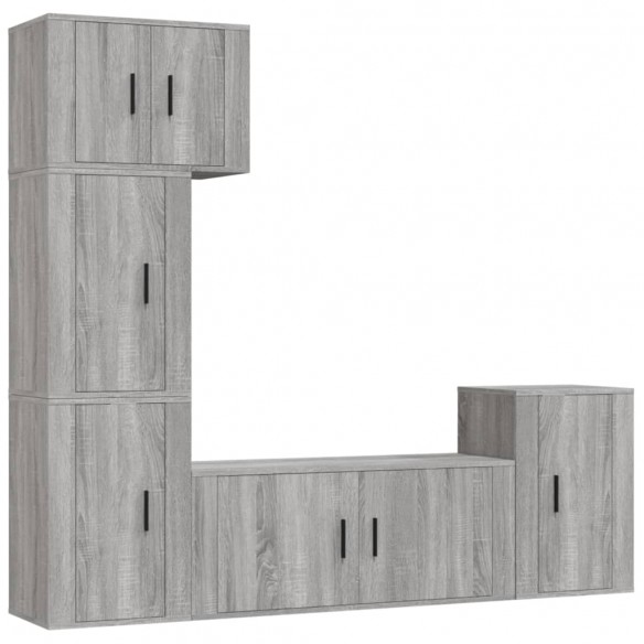 Ensemble de meubles TV 5 pcs Sonoma gris Bois d'ingénierie