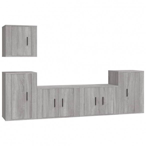 Ensemble de meubles TV 5 pcs Sonoma gris Bois d'ingénierie