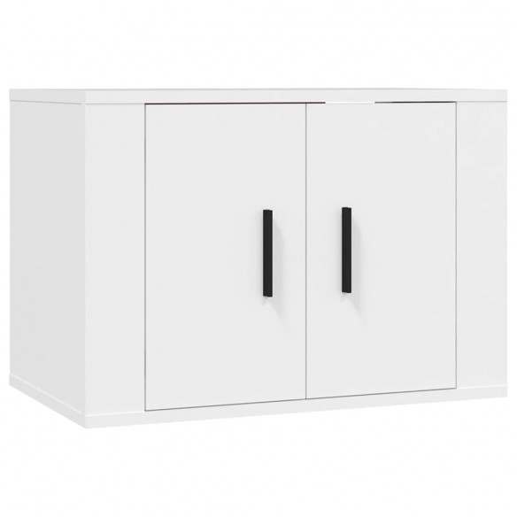 Ensemble de meubles TV 3 pcs Blanc Bois d'ingénierie