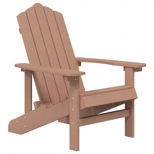 Chaises de jardin Adirondack avec table PEHD Marron