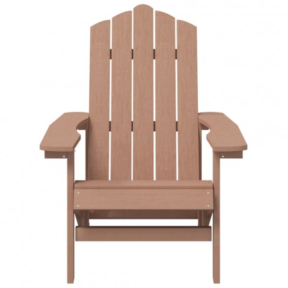 Chaises de jardin Adirondack avec table PEHD Marron