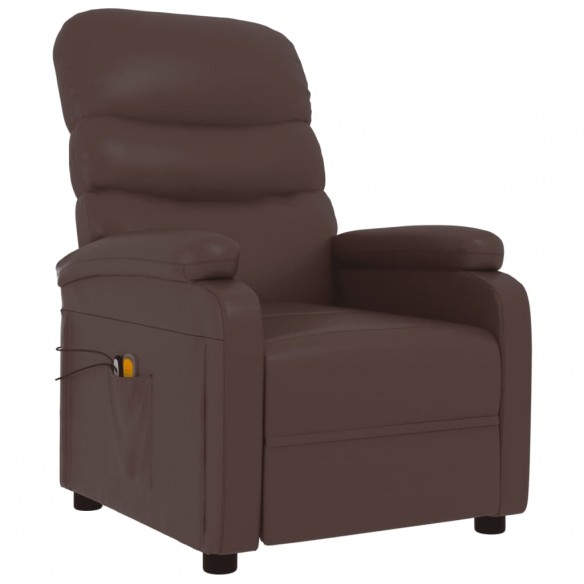 Fauteuil de massage électrique Marron Similicuir