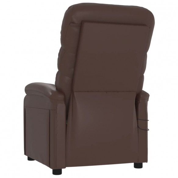 Fauteuil de massage électrique Marron Similicuir