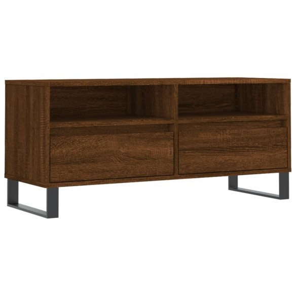 Meuble TV chêne marron 100x34,5x44,5 cm bois d'ingénierie