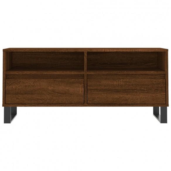 Meuble TV chêne marron 100x34,5x44,5 cm bois d'ingénierie