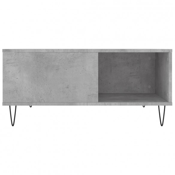 Table basse gris béton 80x80x36,5 cm bois d'ingénierie