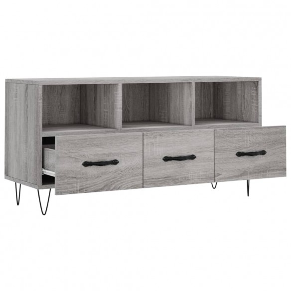 Meuble TV sonoma gris 102x36x50 cm bois d'ingénierie