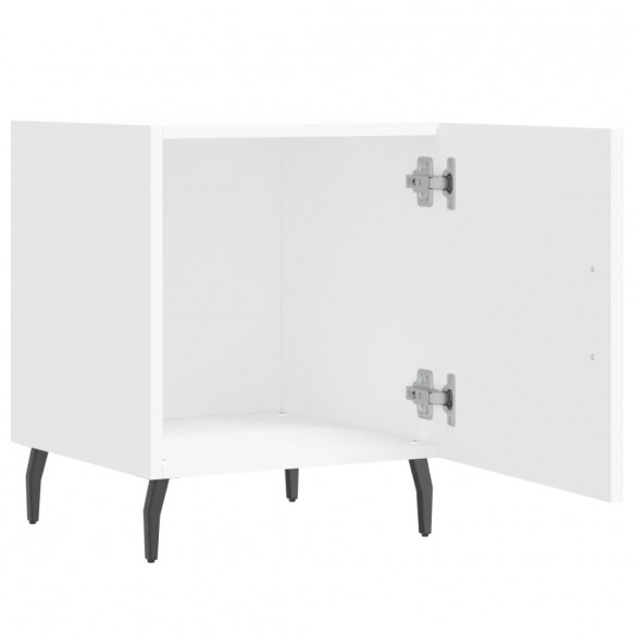 Tables de chevet 2 pcs blanc 40x40x50 cm bois d’ingénierie