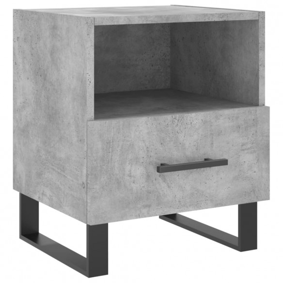 Table de chevet gris béton 40x35x47,5 cm bois d’ingénierie