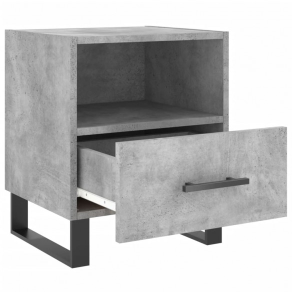 Table de chevet gris béton 40x35x47,5 cm bois d’ingénierie