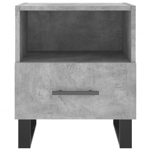 Table de chevet gris béton 40x35x47,5 cm bois d’ingénierie