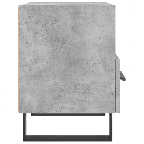 Table de chevet gris béton 40x35x47,5 cm bois d’ingénierie