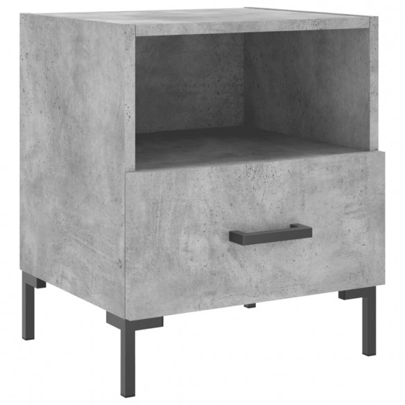 Table de chevet gris béton 40x35x47,5 cm bois d’ingénierie