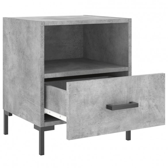 Table de chevet gris béton 40x35x47,5 cm bois d’ingénierie