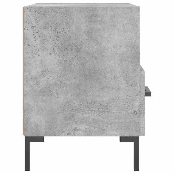 Table de chevet gris béton 40x35x47,5 cm bois d’ingénierie