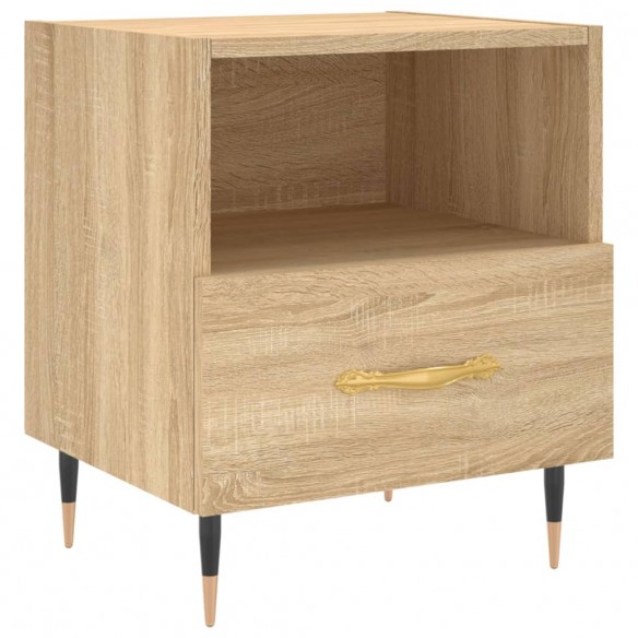 Table de chevet chêne sonoma 40x35x47,5 cm bois d’ingénierie