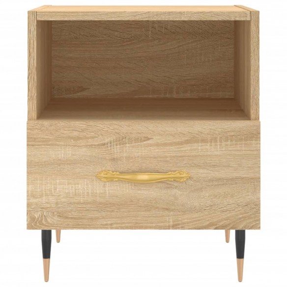 Table de chevet chêne sonoma 40x35x47,5 cm bois d’ingénierie