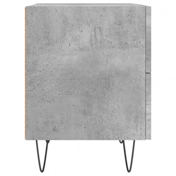 Table de chevet gris béton 40x35x47,5 cm bois d’ingénierie