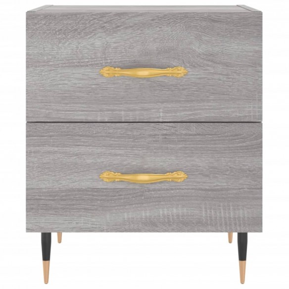 Table de chevet sonoma gris 40x35x47,5 cm bois d’ingénierie