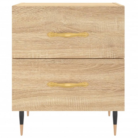 Table de chevet chêne sonoma 40x35x47,5 cm bois d’ingénierie